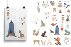 Children&#039;s clipart, child and mother, large collection Product Image 6