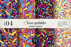 Sprinkles digital paper | Colorful Rainbow Sprinkles Product Image 1