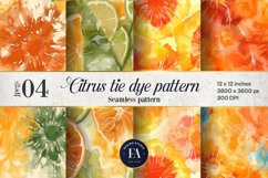 Citrus tie dye Digital paper, fruit tie dye pattern Product Image 1