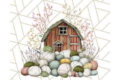 Vintage Cottagecore Barn PNG Clipart, Farmhouse Style Product Image 2