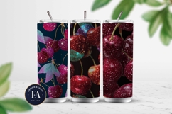 Glitter Coquette Cherry Pattern | Sparkly Glam Texture Paper Product Image 2