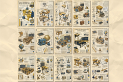 Ephemera School Junk Journal Pages Product Image 2