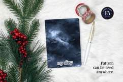 Bats Night Sky Pattern, Dark Gothic Bat Seamless Paper Product Image 4