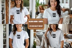 Gildan 64000 Model Mockup, Gildan White TShirt Mockup Product Image 1