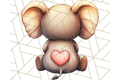 Cute Back View Sitting Animal Clipart PNG From Behind Product Image 2
