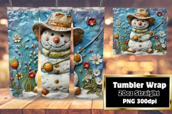 Winter Holiday Snowman Tumbler Wrap 20oz Seasonal Bliss Product Image 1