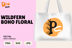 Wildfern Boho Floral Monogram Product Image 1