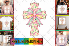 Elegant TSHIRT Gift Magic PNG, Flower Cross Product Image 1