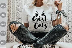 Just A Girl Who Loves Cats SVG Cut Files/ Cat Quote SVG Cut Product Image 1