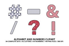 4th July Alphabet png clipart, independence letters doodle Product Image 6
