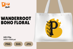 Wanderroot Boho Floral Monogram Product Image 1