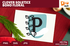 Clover Solstice Boho Floral Monogram Product Image 1