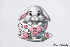 Valentines Day Bunny Cups Clipart PNG Product Image 1