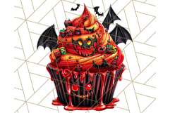Halloween Cupcake PNG Clipart with Witch Hats and Ghosts Product Image 2