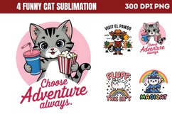 Funny Cat Sublimation PNG Product Image 1