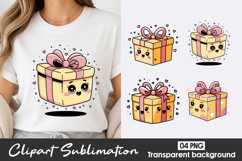 Cute Gift Box Clipart PNG Product Image 1