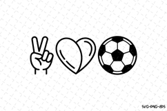 Peace Love Football Svg | Game Day Svg | Sport Svg | Svg Product Image 1