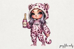 Pink leopard girl for Happy Clipart PNG Product Image 1
