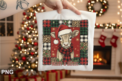 Christmas Cow Sublimation - Christmas PNG Design Product Image 4