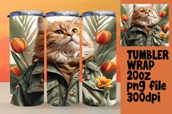 Funny Feline Delight Sublimation Tumbler - 20oz Product Image 1