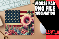 Luminous Mouse Pad PNG Design, USA Flag Product Image 1