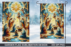 Garden Flag Sublimation| Christmas Garden Flag PNG Design Product Image 1