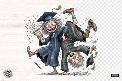 Graduation Girl and Boy PNG - Graduation Clipart Product Image 1