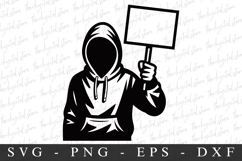 Protester SVG | SVG Cut files | Cricut Product Image 1
