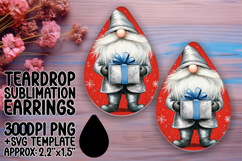 Playful Teardrop Earrings Design Art , Gnome Product Image 1