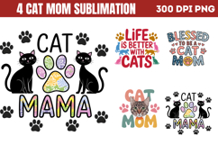 Cat Mom Sublimation PNG Product Image 1