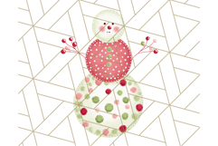Patterned Snowman Silhouette PNG Clipart Product Image 2
