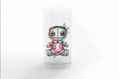 Girl Doll Pigtails Stitched Halloween Voodoo PNG Product Image 3