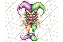 Creepy Clown Halloween PNG Clipart, Spooky Circus Art Product Image 2