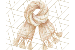 Watercolor Winter Hats and Scarves Clipart PNG Product Image 2