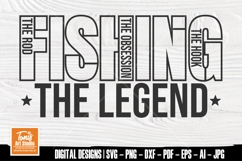 Fishing The The Rod The Hook The Legend SVG PNG DXF Design Product Image 1