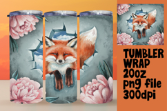 Lovely 20oz Tumbler Template for Gifts , Animals In Wall Product Image 1
