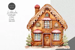 Christmas clipart, Gingerhouse clipart, Winter clipart Product Image 1