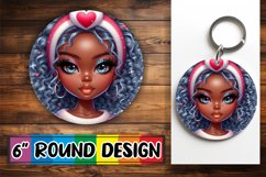 Timeless Circle Car Coasters, Love Girl Product Image 1