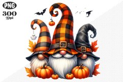 Halloween Gnomes Sublimation - Clipart PNG Design Product Image 1