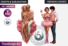 Romantic Couple Fantasy Bride Graphics valentines day png Product Image 1