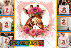 Joyful PNG TSHIRT Art Ideas, Giraffe Product Image 1