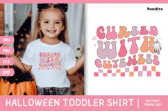 Funny Halloween Toddler Shirt Quote SVG | Cursed Product Image 1