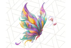 Colorful Butterfly Clipart PNG Clipart, Rainbow Butterfly Product Image 2
