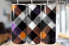Halloween Plaid Pattern Tumbler Wrap - High Quality 300 Dpi Product Image 1