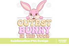 Easter Bunny Sublimation PNG Chick Farm Hip Hop Spring Joy Product Image 1