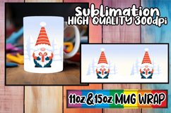 Whimsical nights 11oz 15oz sublimation wrap, Gnomes Product Image 1