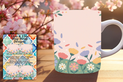 Creative 11oz Mug Wrap Png Artwork , Flowers Product Image 1