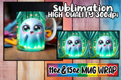 Vibrant adventures sublimation print wrap, 3D Cute Ghost Product Image 1