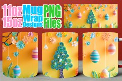 Vibrant Easter 3D Mug Wrap - Happy Easter, Color Burst Product Image 1