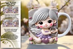 Bright 11oz Mug Wrap Png Design , 3D Cupid Product Image 1